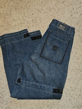 Vintage Marithe Francois Girbaud M+FG Pants with Black Velcro Straps - 32x33